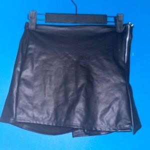 PU Leather Skort